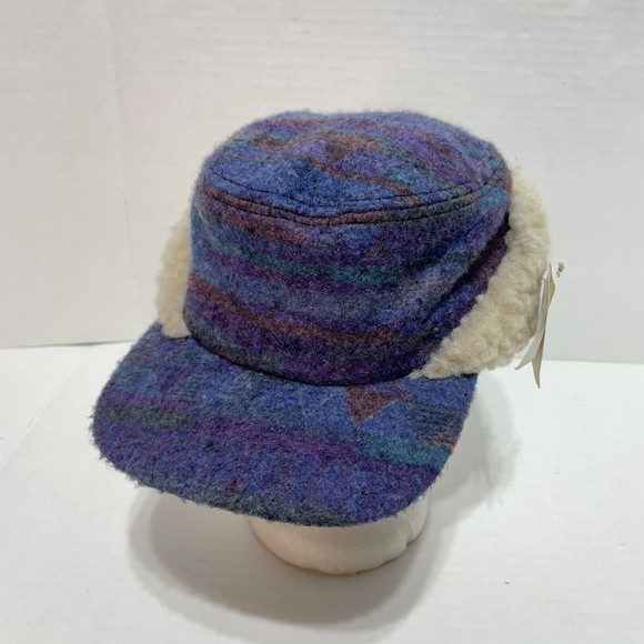 Vintage Cap America Winter Hat, Multicolored, Wool, Made in USA, Small, NWT, New - Picture 1 of 9
